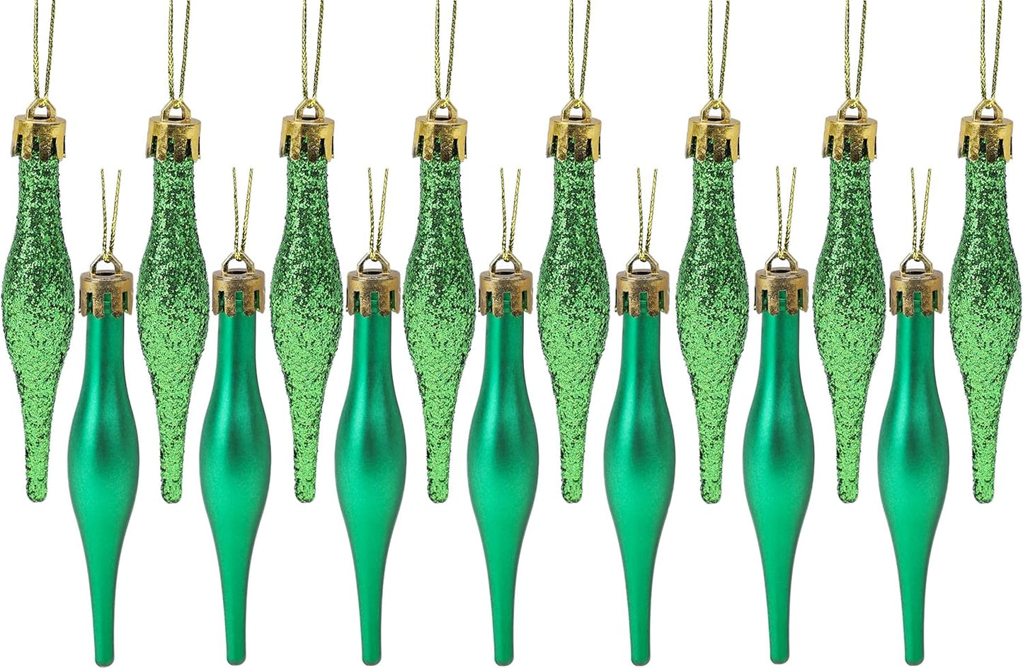 Christmas Concepts® Pack of 15-8.5Cm Droplet Baubles - Matte & Glitter Design - Christmas Ornaments (Rioja Red)