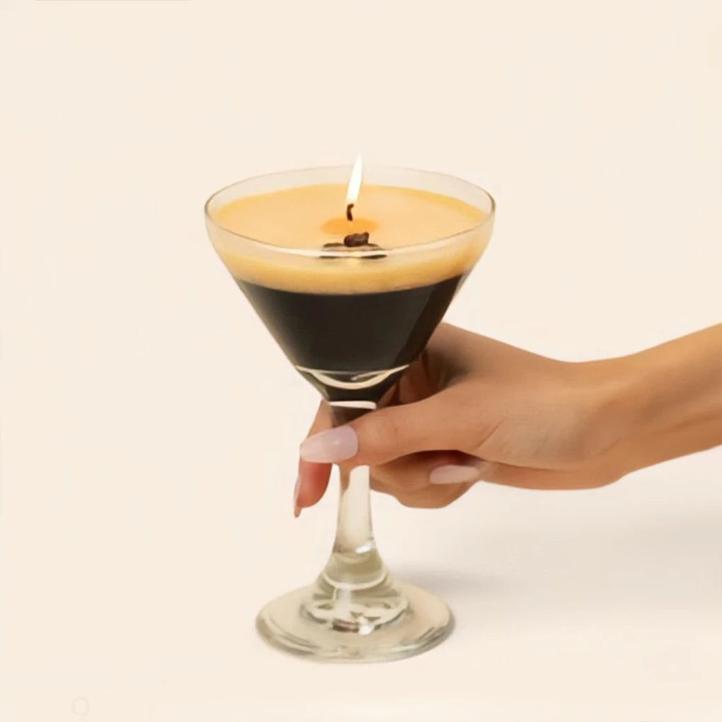 Coffee Martini Candle Gift Handmade Aromatic Natural Soy Candle for Gentle Atmosphere Unique and Decorative Designs
