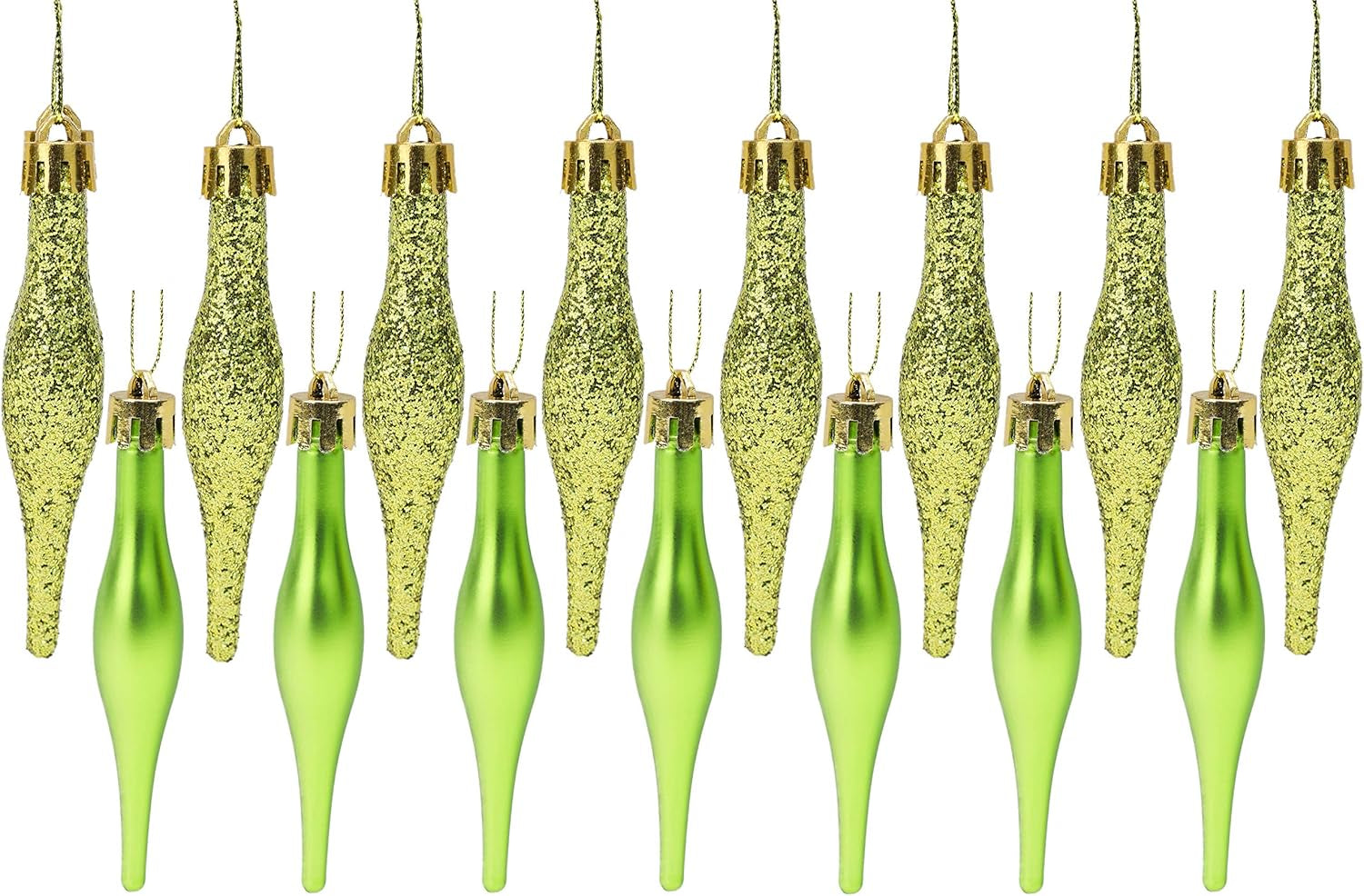 Christmas Concepts® Pack of 15-8.5Cm Droplet Baubles - Matte & Glitter Design - Christmas Ornaments (Rioja Red)