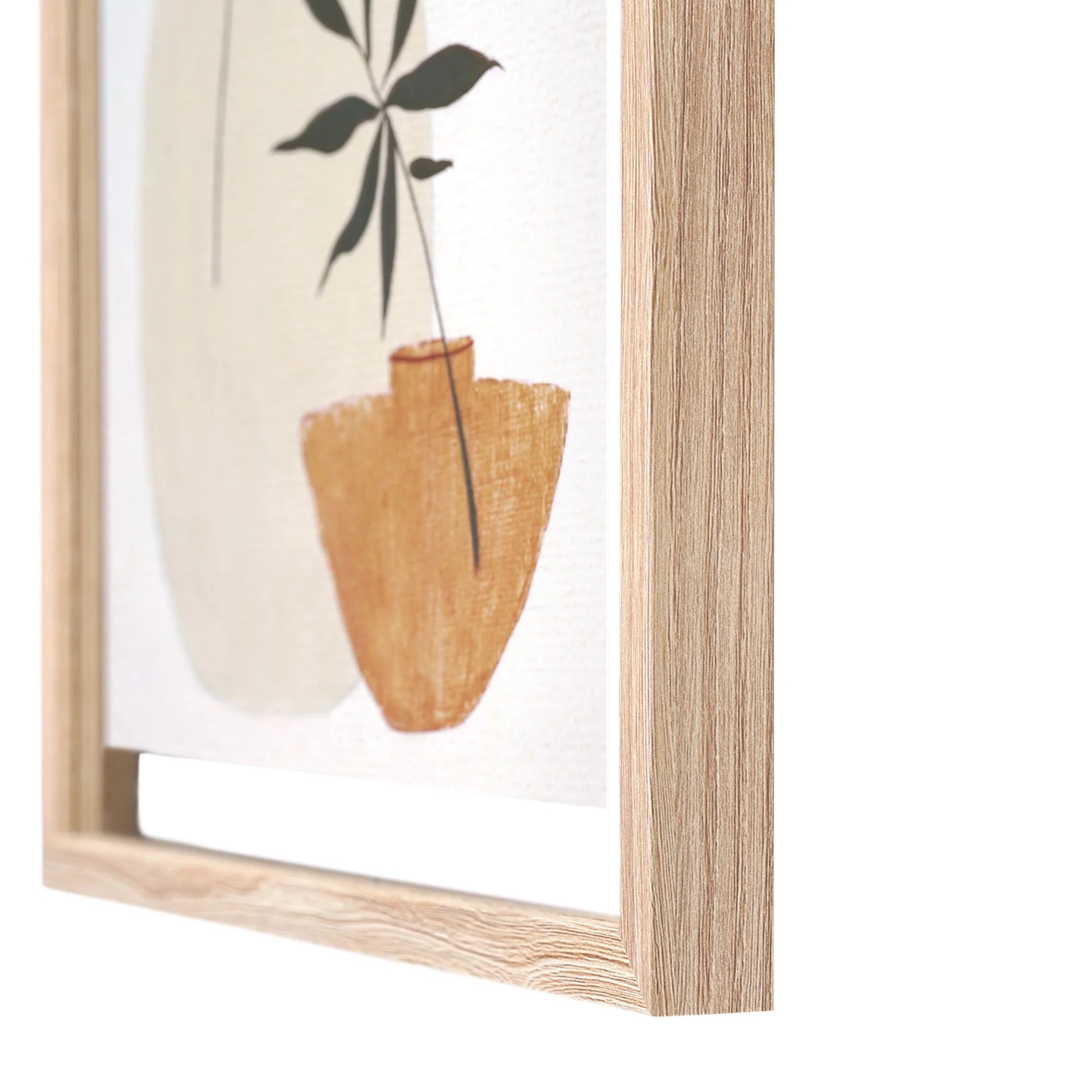 Mid-Century Modern Geometric Potted Plants, Neutrals