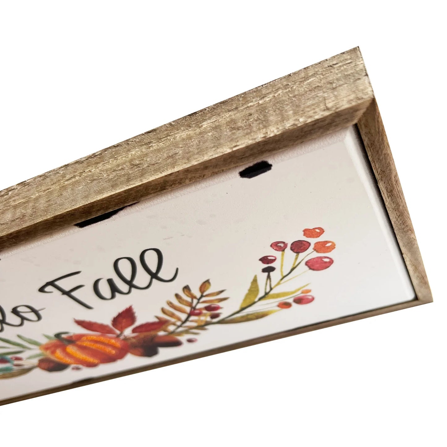 Wooden Hello Pumpkin Fall Signs Wall Decor, Farmhouse Mantel Fireplace Centerpiece Decorations