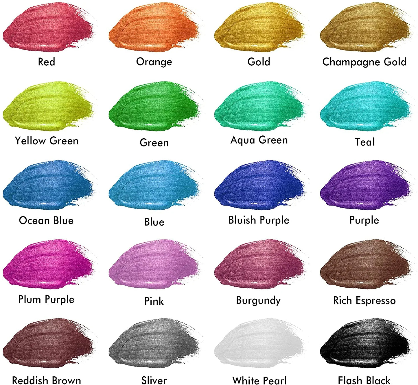 (3 Pack)  2 Oz Multi-Color Metallic Acrylic Craft Paint (24 Pieces)