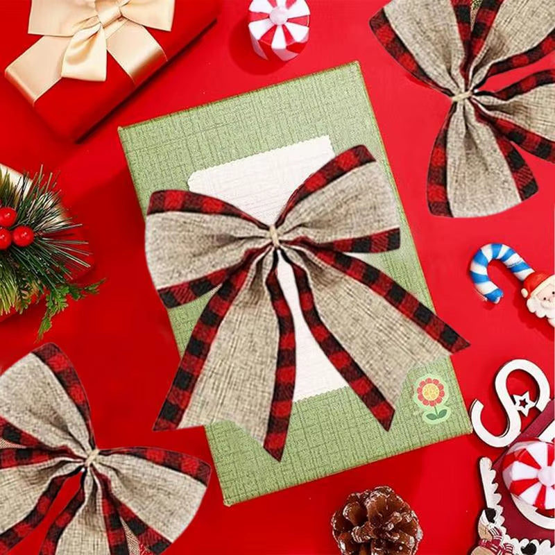 Christmas Tree Bow 12X Christmas Bowknot Ornament 5.5Inch Christmas Bows Outdoor Decor Festive Christmas Bows Bows Wreath