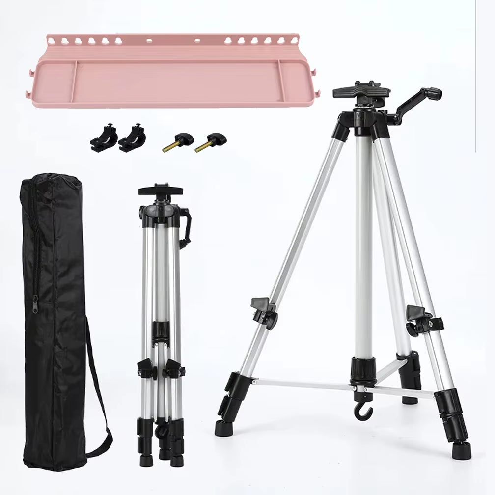 Portable Adjustable Metal Sketch Easel Stand Foldable Travel Easel Metal Easel Sketch Drawing for Artist Art Supplies 50-150CM