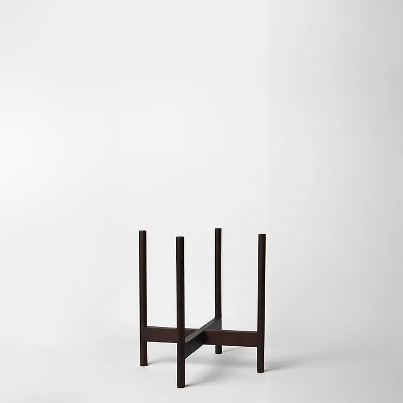 Rounded Hardwood Plant Stand