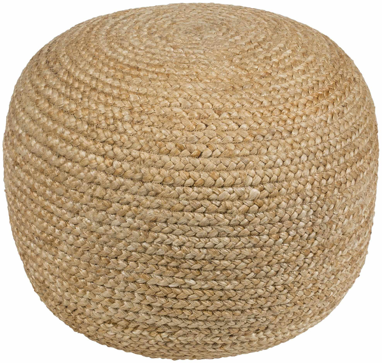 Knitted Jute Round Pouf